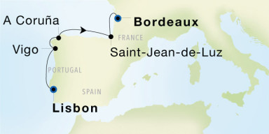 8-Day  Luxury Voyage from Lisbon to Bordeaux: Portugal, Spain & France Discovery