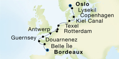 12-Day Cruise from Bordeaux to Oslo: Northern Europe & the Kiel Canal