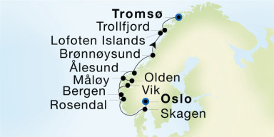 11-Day  Luxury Voyage from Oslo to Tromsø: Trollfjord & the Lofoten Islands