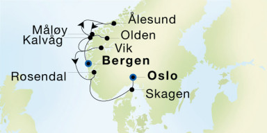 7-Day  Luxury Cruise from Bergen to Oslo: Yachting the Norwegian Fjords