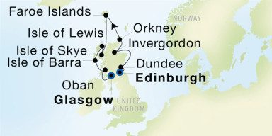 11-Day Cruise from Edinburgh (Leith), Scotland to Glasgow (Troon): Best of Scotland & the Faroe Islands