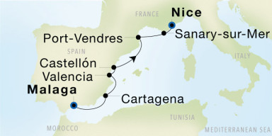 7-Day  Luxury Cruise from Malaga to Nice: Southern Spain & the French Riviera