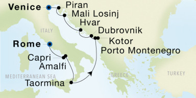 11-Day  Luxury Voyage from Rome (Civitavecchia) to Venice: Mediterranean & Adriatic Explorer